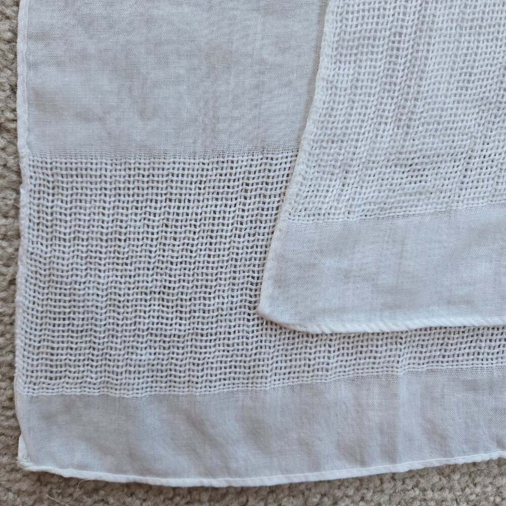 Lightweight Scarf With Open Weave Mesh Detailing - image 1